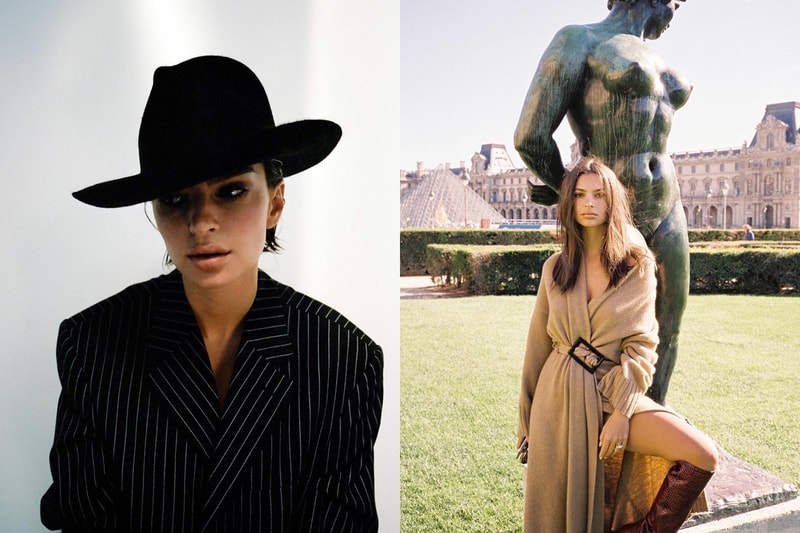 emily ratajkowski celine old box phoebe philo bag