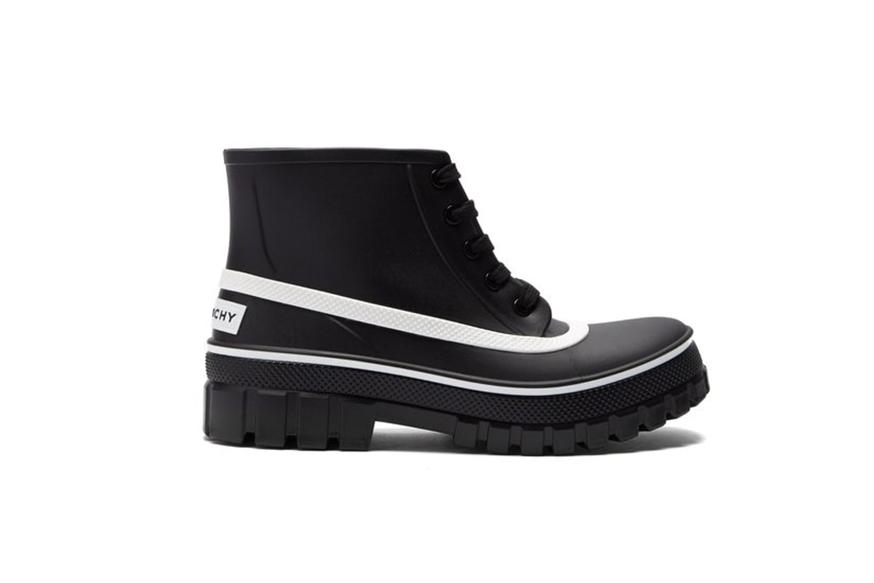 Givenchy Glaston Lace-Up Rubber Rain Boots