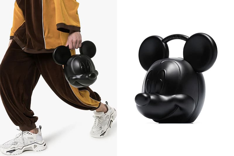 gucci mickey mouse top handle bag black