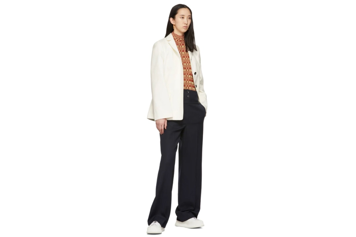 Jil Sander Navy Double Waist Trousers