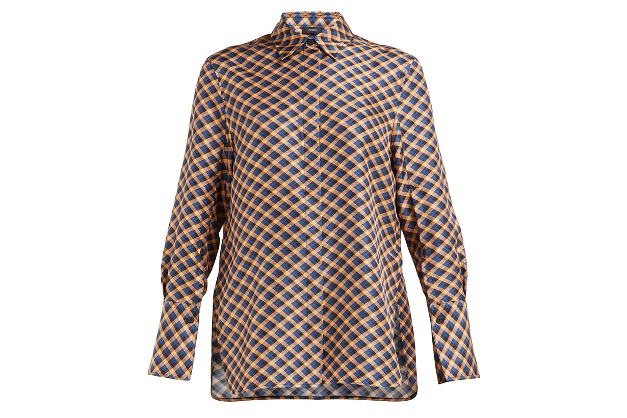 Mason diamond-print silk-satin shirt