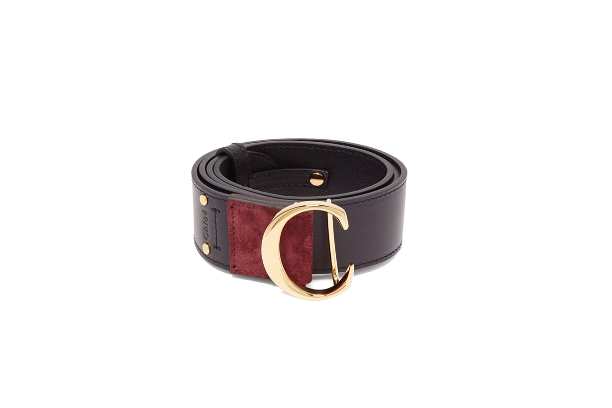 Chloé Monogram Buckle Leather Belt