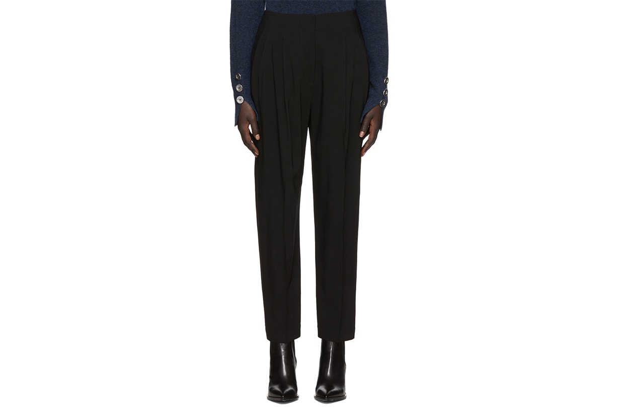 3.1 Phillip Lim Black Twill Pleated Trousers