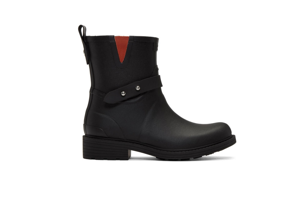 rag & bone Black Moto Rain Boots