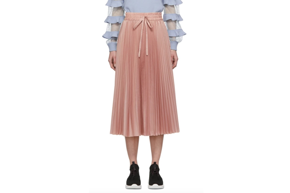RED-Valentino-Pink-Pleated-Skirt