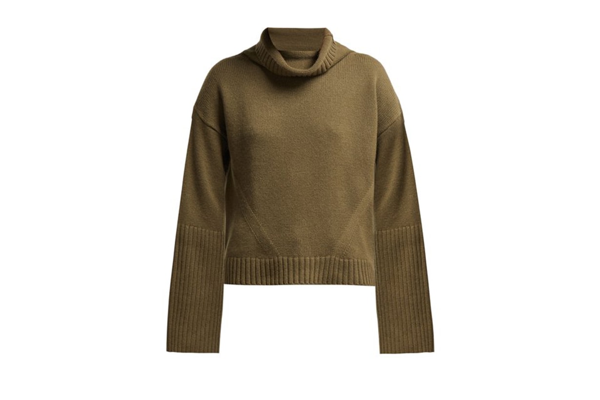 Nili Lotan Roll-Neck Ribbed Cashmere Sweater