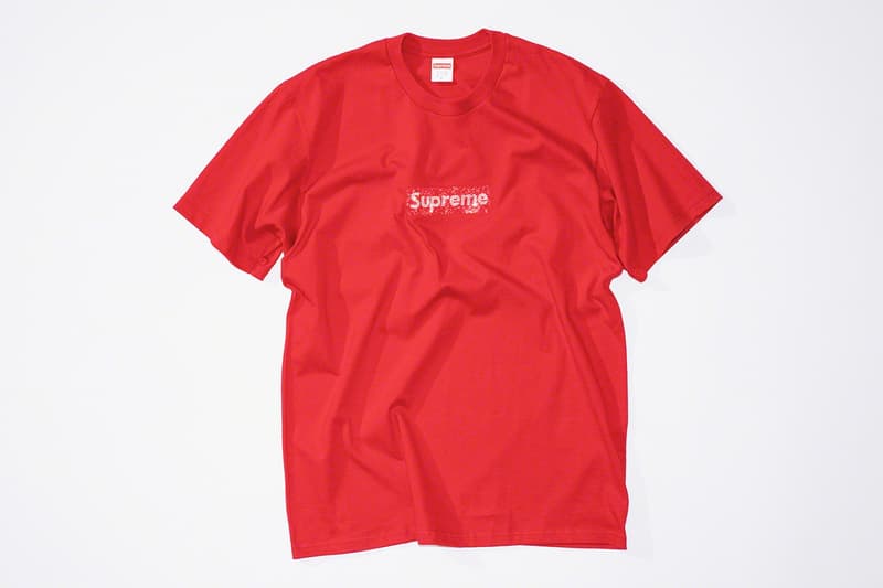 supreme swarovski 2019 ss limited edition collaboration hoodie tee