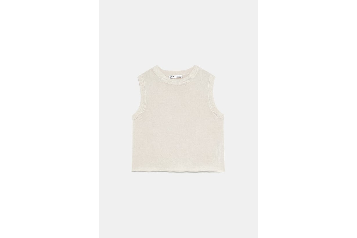 Zara 2019 Minimalist Collection Ribbed Knit Top