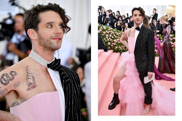 Michael Urie Christian Siriano Red Carpet Dress Suit Mix Style