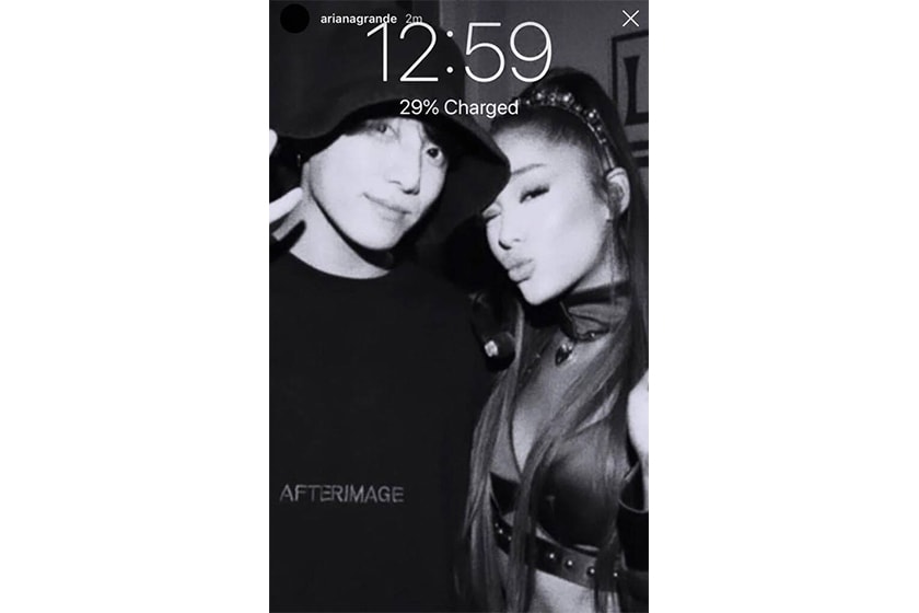 Ariana Grande BTS Jungkook fangirl Instagram
