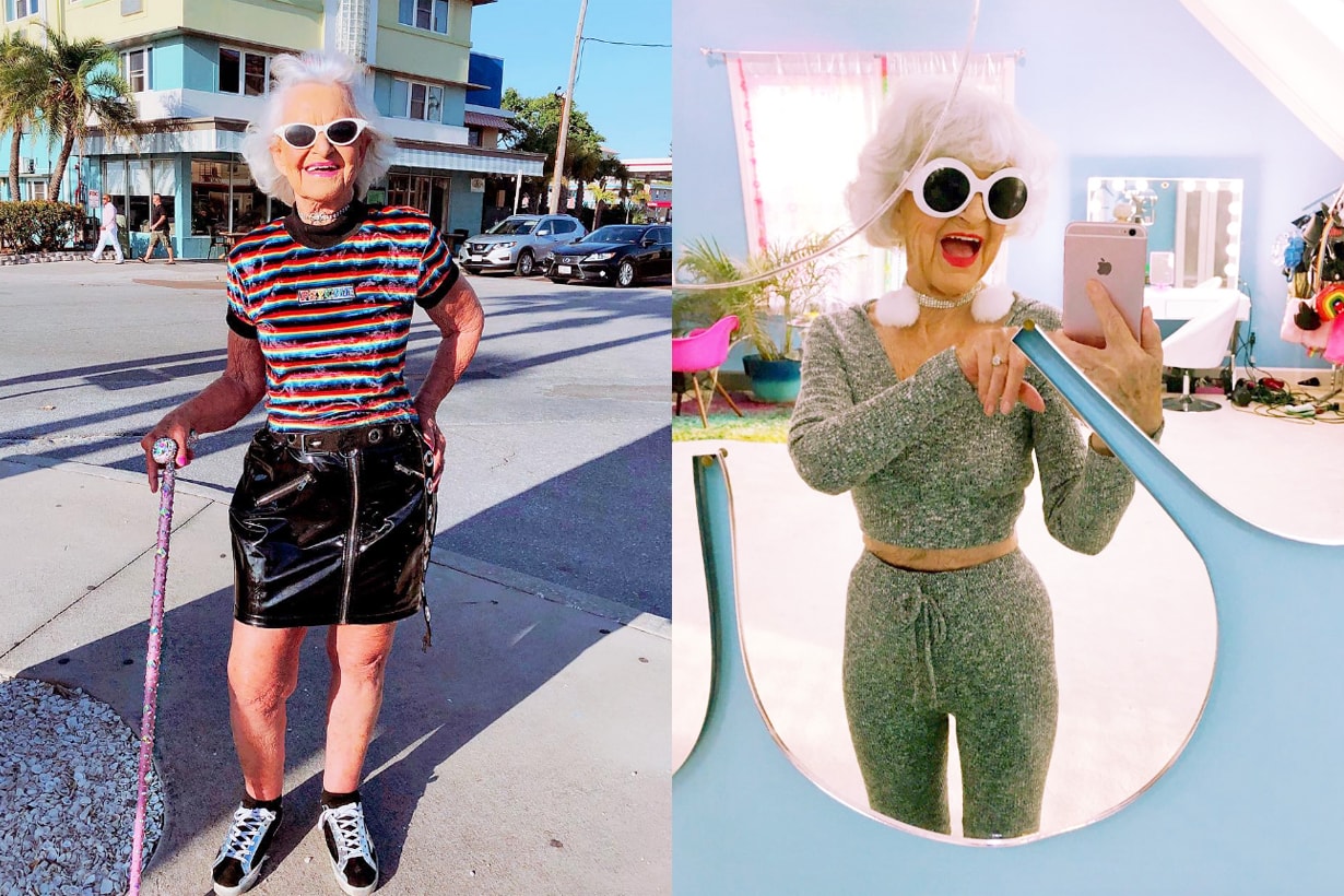 Baddie Winkle 90 years old Instagram influencer Inc.redicle Cosmetics crossover collection Sephora boob mask lip gloss highlighter makeup
