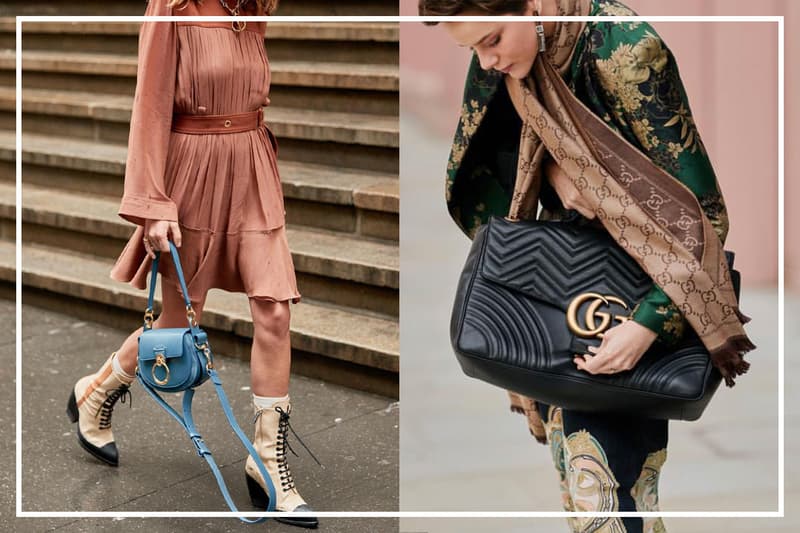 gold buckle bags