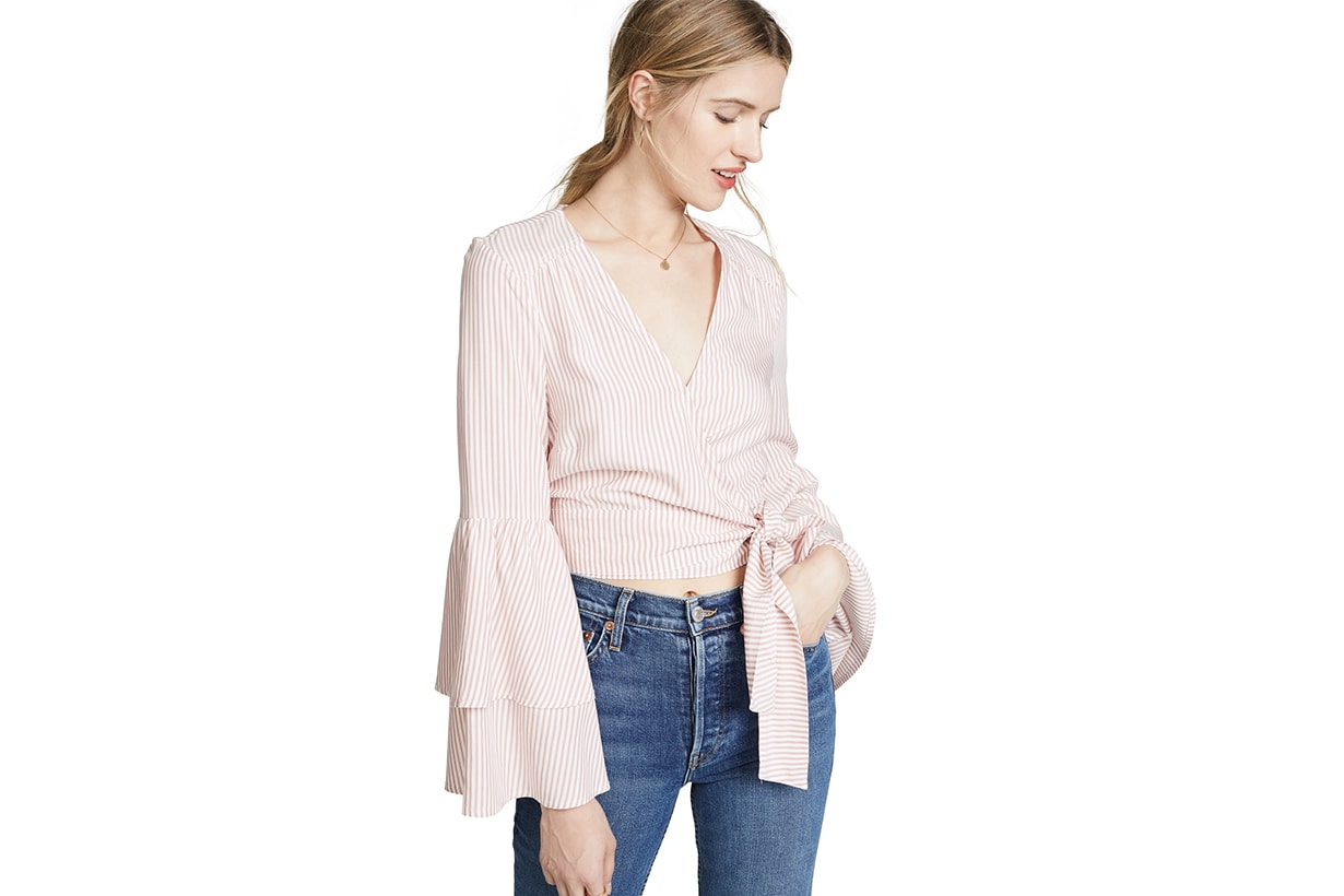 BB Dakota Jack By BB Dakota Making Waves Wrap Blouse