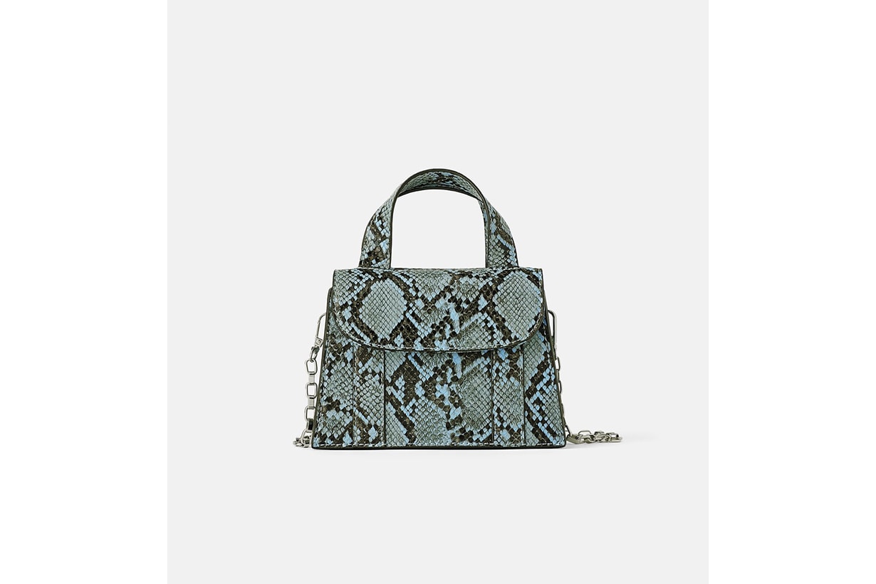 Blue Animal print Mini Bag