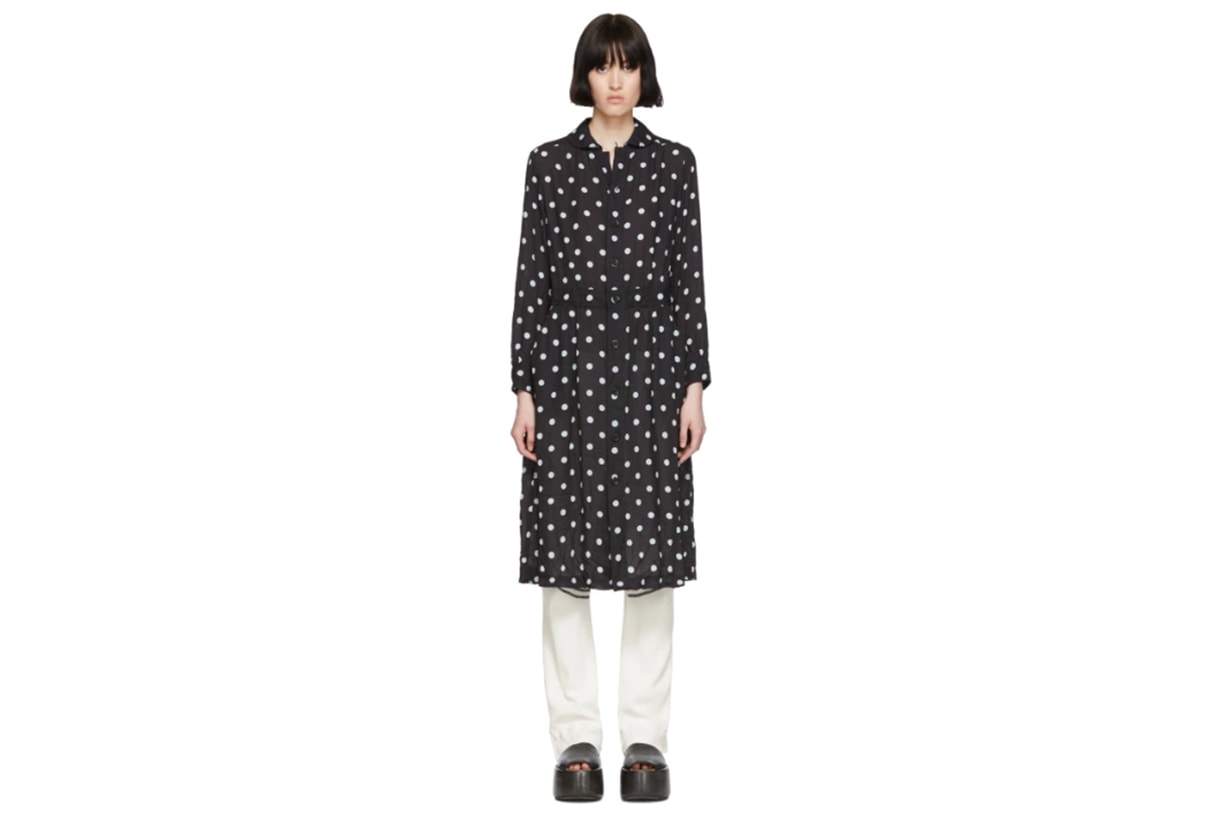 Comme des Garçons Comme des Garçons Black Polka Dot Shirt Dress