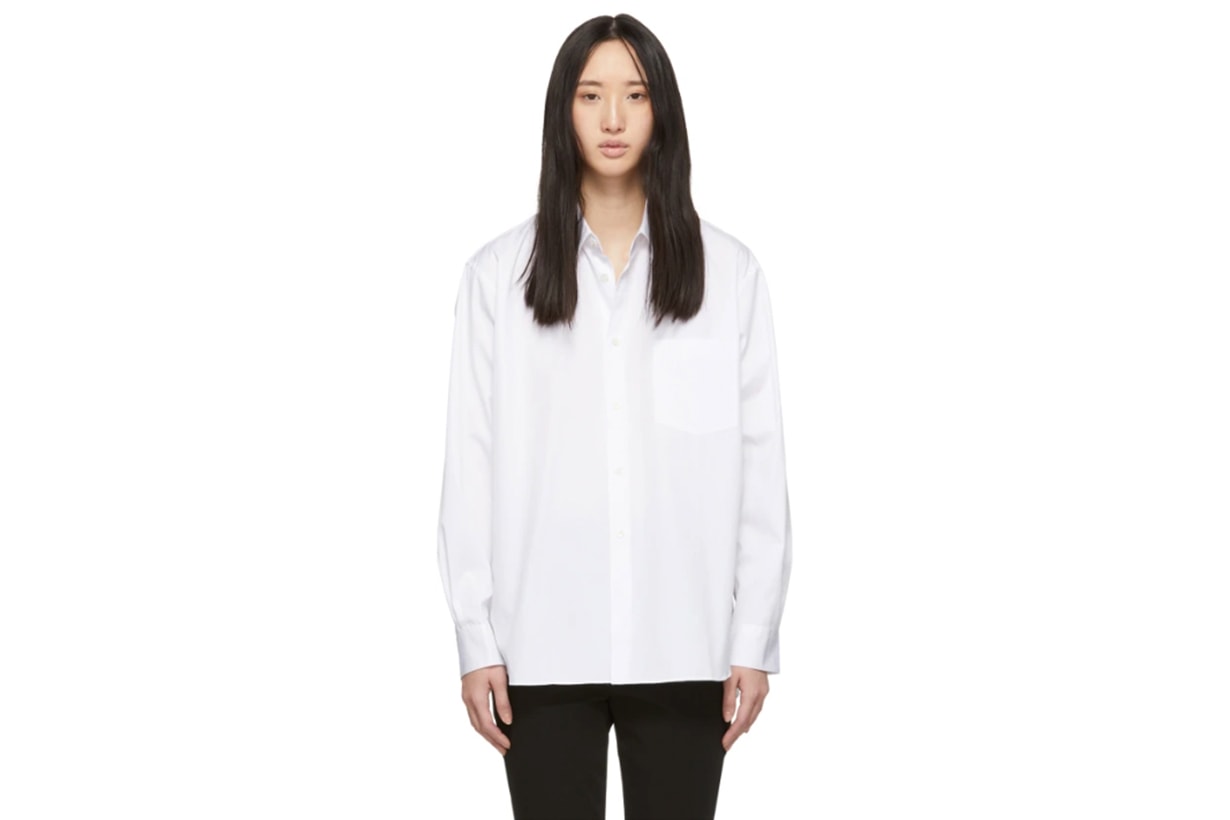 Comme des Garçons Shirt White Wide Fit Classic Shirt