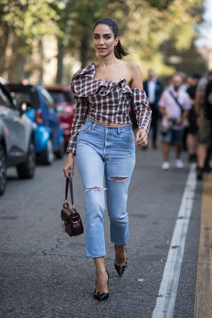 Crop Top Jeans Street Style