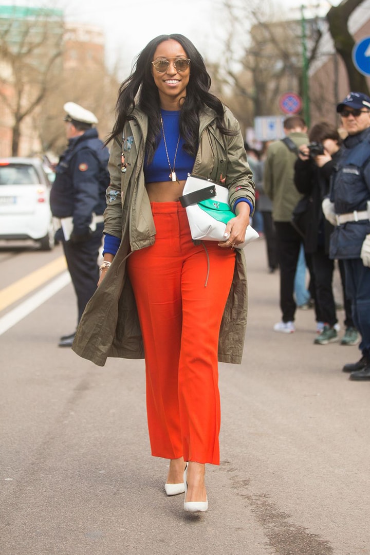 Crop Top Bold Colour Street Style