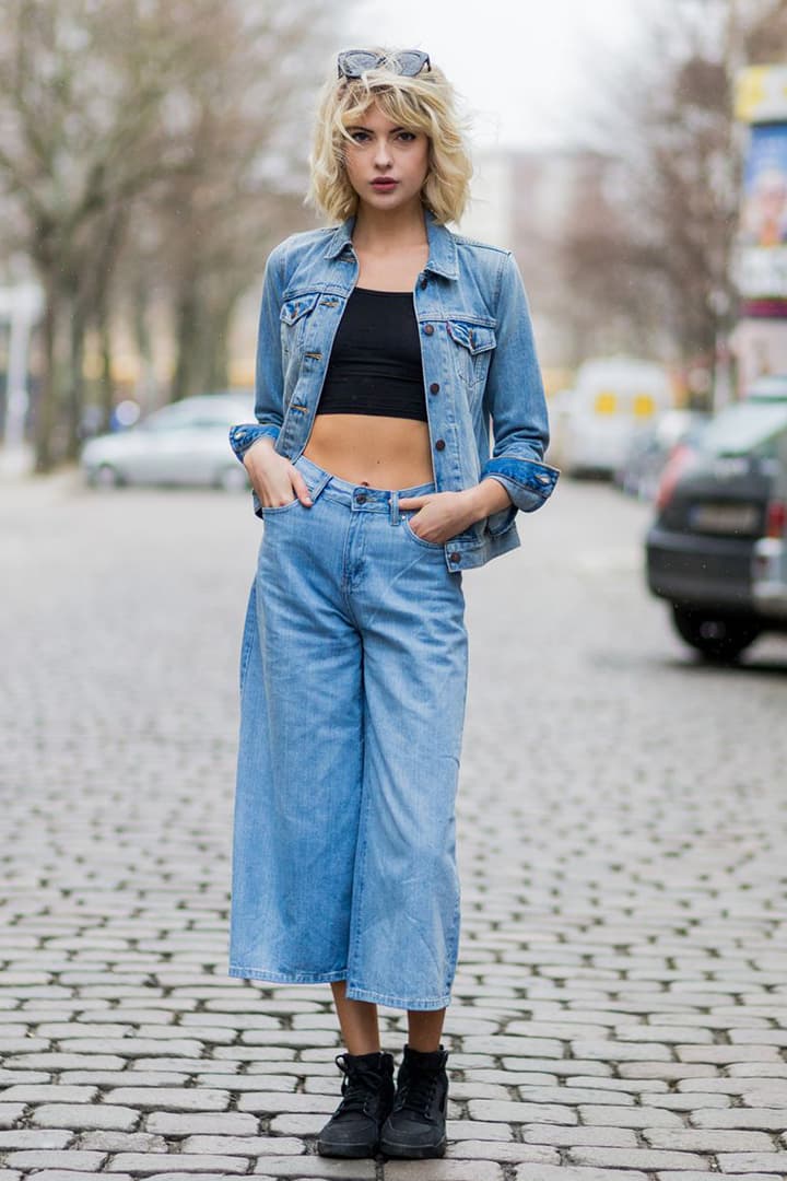 Crop Top Denim Street Style