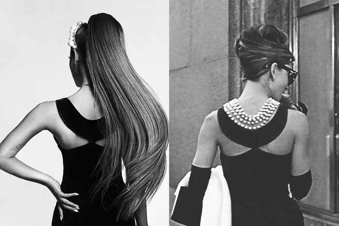 完美還原?高馬尾再次引起討論,Ariana Grande 身穿繆思女神最經典小黑裙!