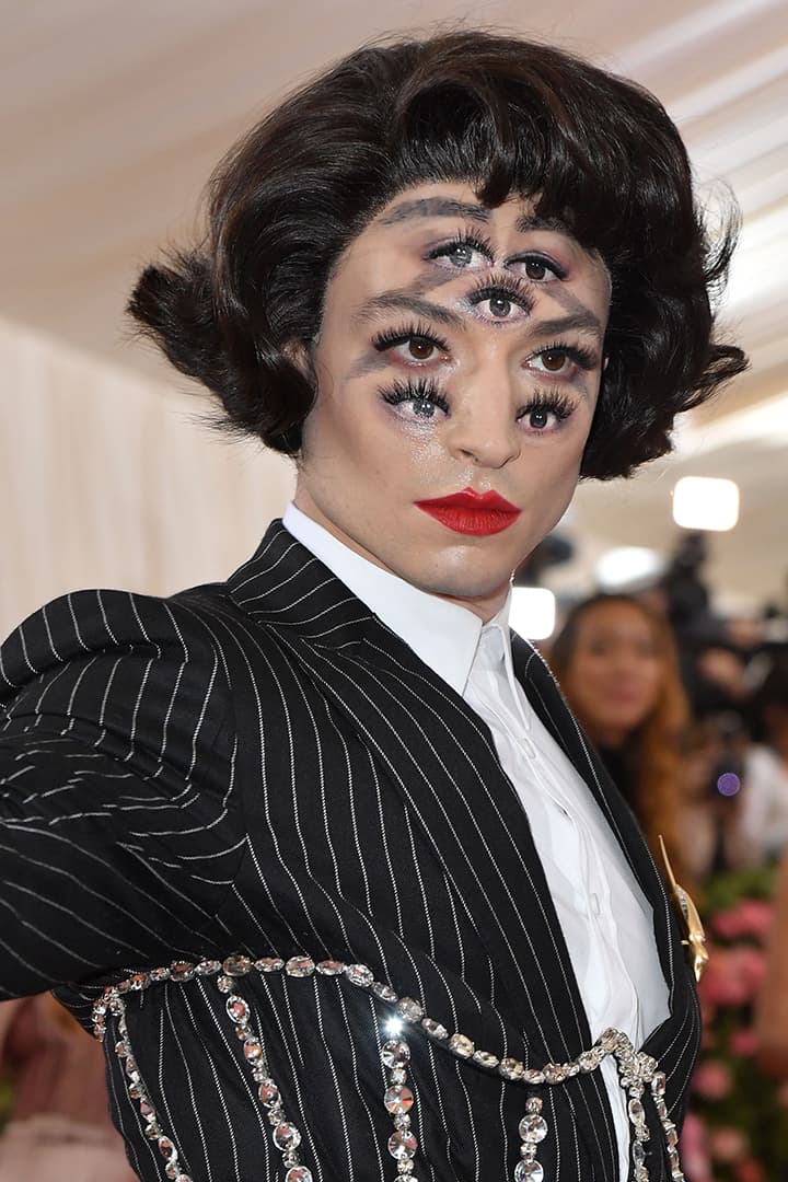 Ezra Miller Made 7 Eyes Makeup Met Gala Red Carpet