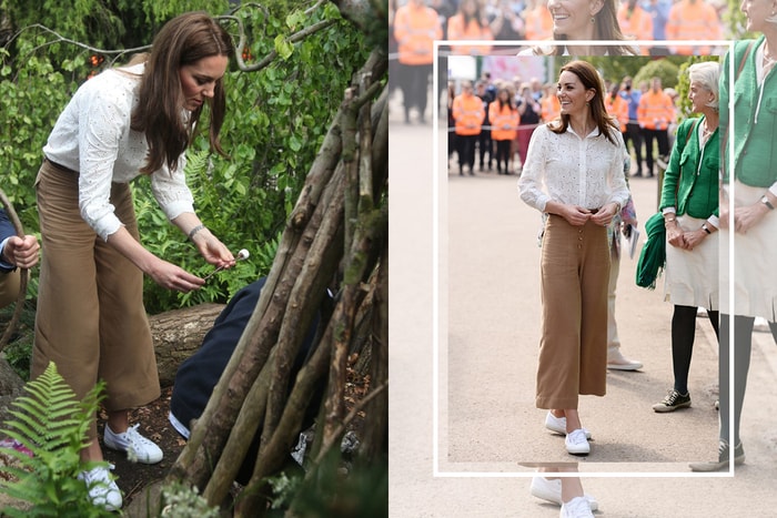凱特竟不穿常見的緊身牛仔褲造型？她身上的平價高質闊腳褲隨即成為網上熱搜單品！
