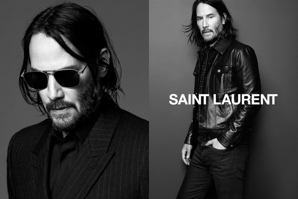 keanu reeves saint laurent new face campaign 2019 fall