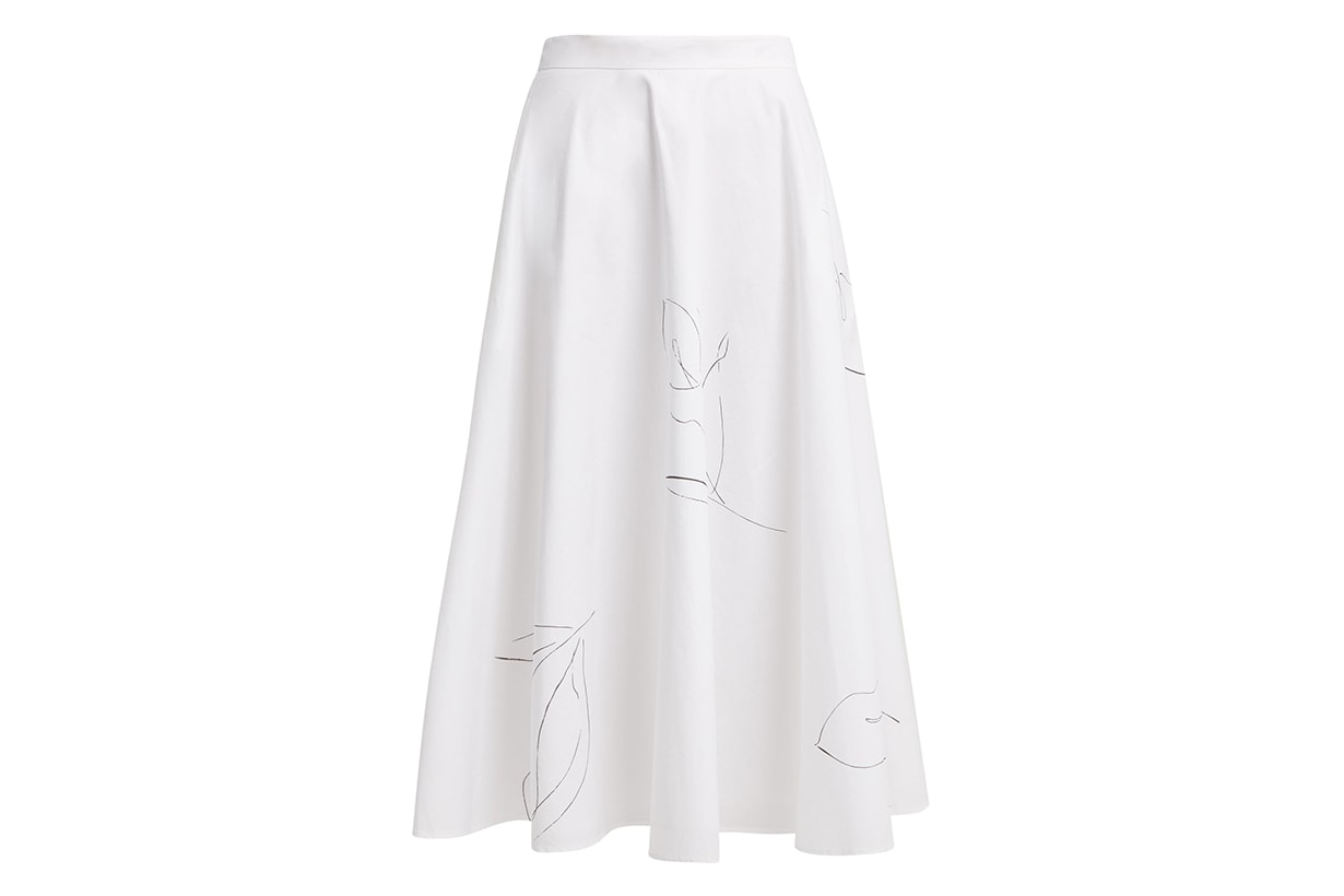 Kew A-Line Cotton-Poplin Skirt