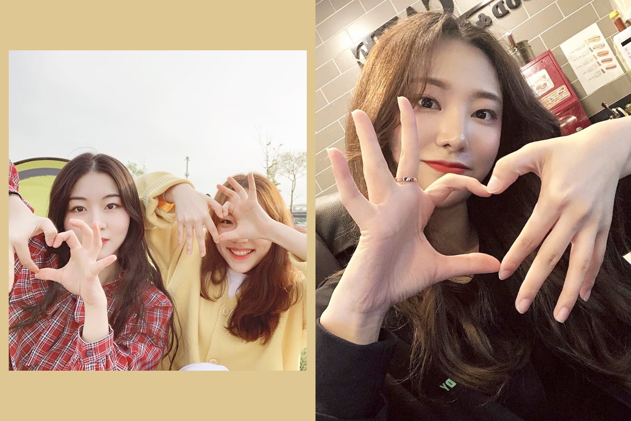 Finger Heart shape sign korean girls korean instagram hit up and down heart posing photos
