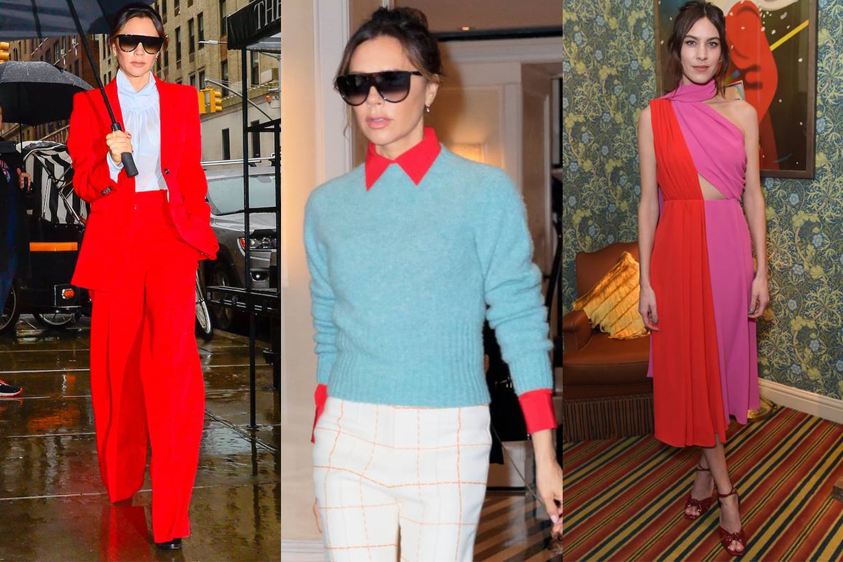 Victoria Beckahm Alexa Chung Two Tone Outfits