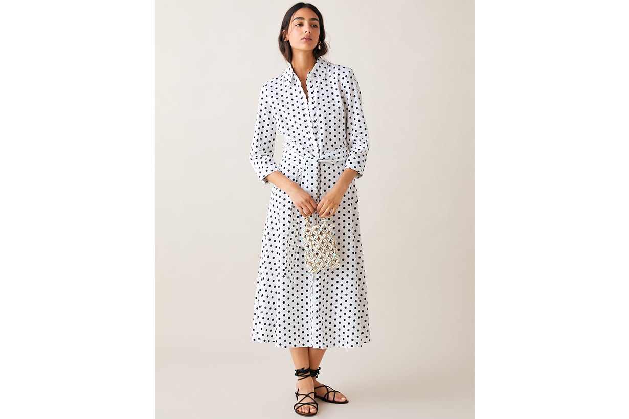 Zara Long Polka Dot Dress