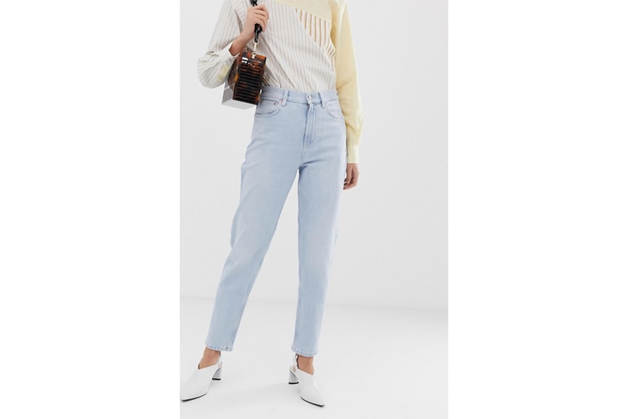 Mango Mom Jeans in Light Blue