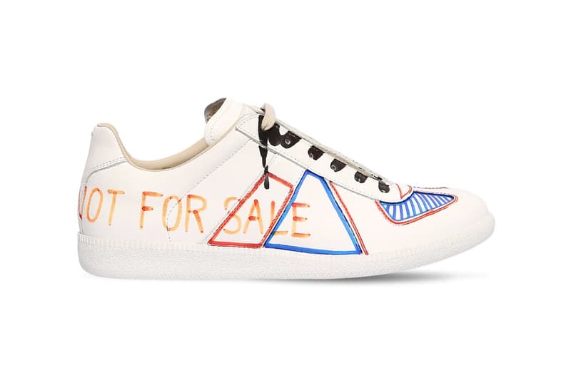 maison margiela replica sneakers white markers diy