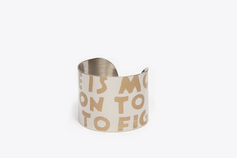 MM6 Maison Margiela SS19 AIDS print brass cuff