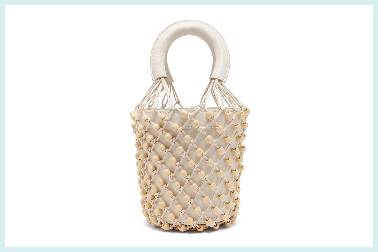 Moreau Macramé and Leather Bucket Bag