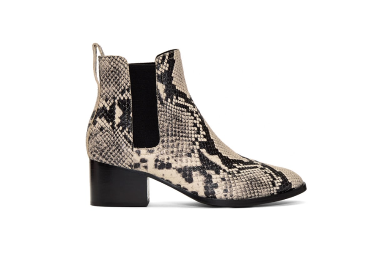 rag & bone Black & White Snake Walker Boots