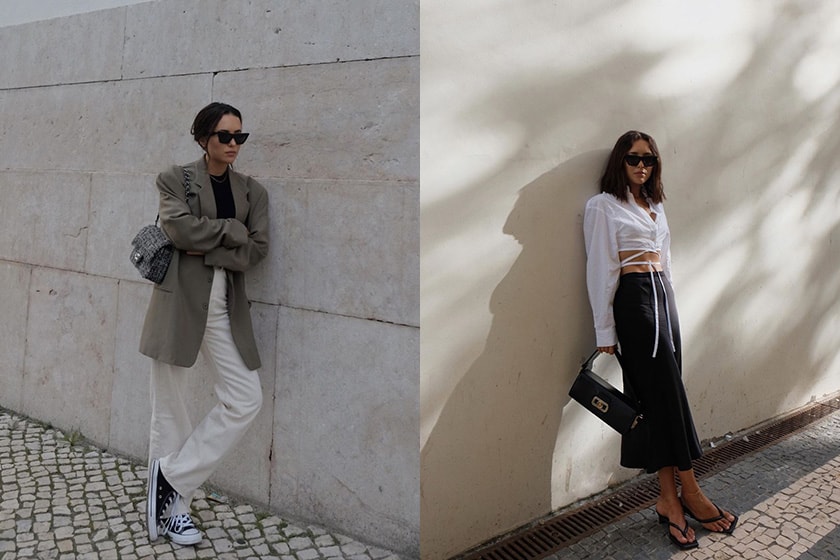 Débora Rosa fashion blogger Instagram black and white outfit