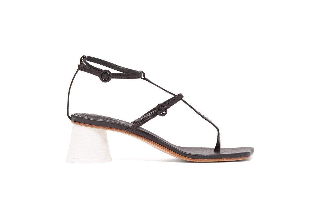 Sculpted cup-heel sandals