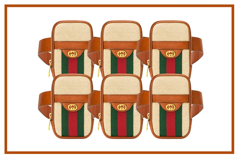 gucci vintage canvas belted iphone case release