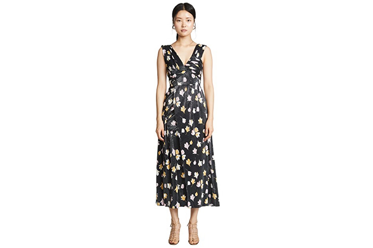 Self Portrait Floral Printed Plisse Dress