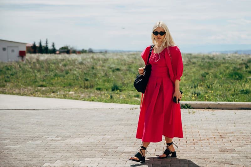 Pink Smock Dress Street Style 2019