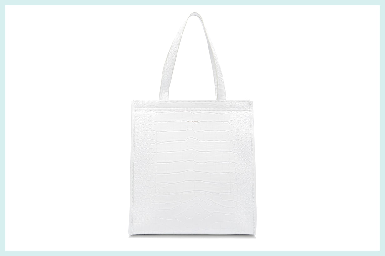 Trolley S Crocodile-Effect Leather Tote