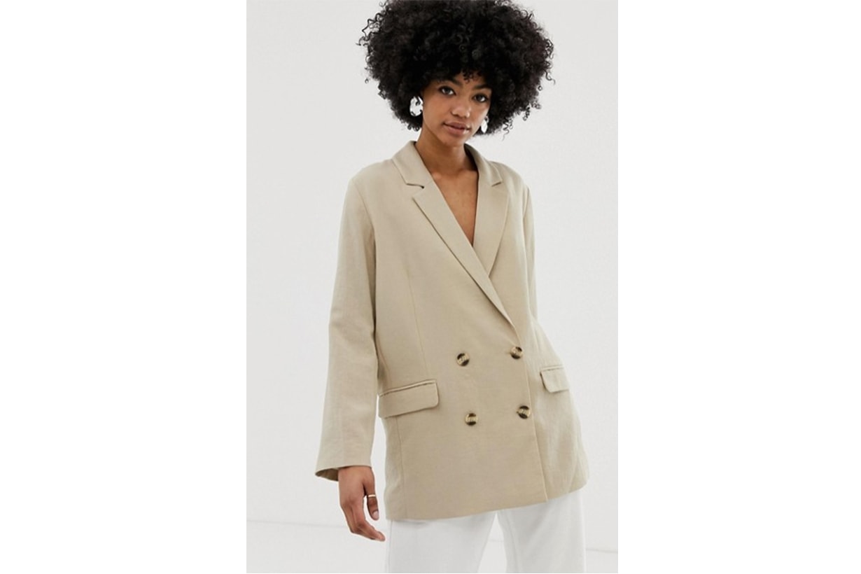 Weekday Oversized Blazer in Beige