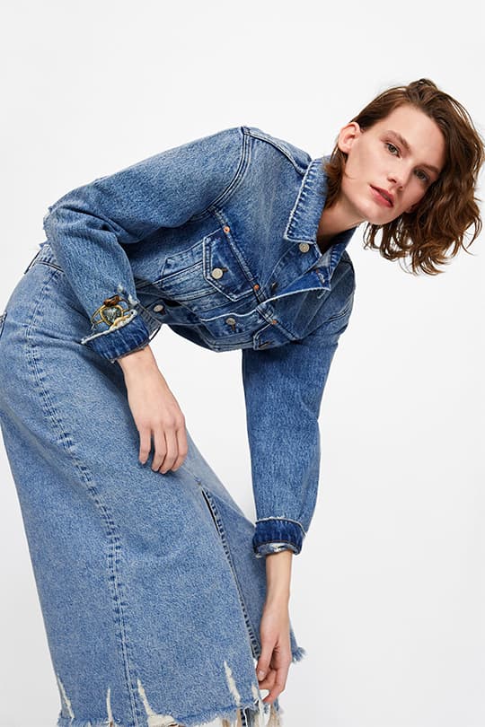 zara denim jacket denim skirt