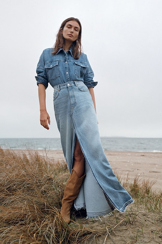 zara denim jacket skirts