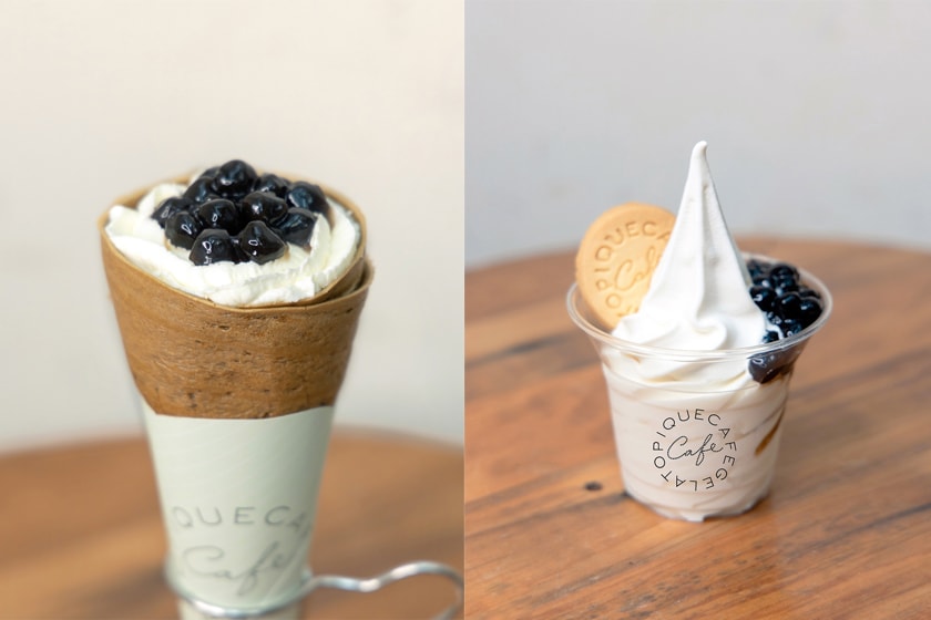 Gelato Pique Café bubble tea crepe flavor limited menu