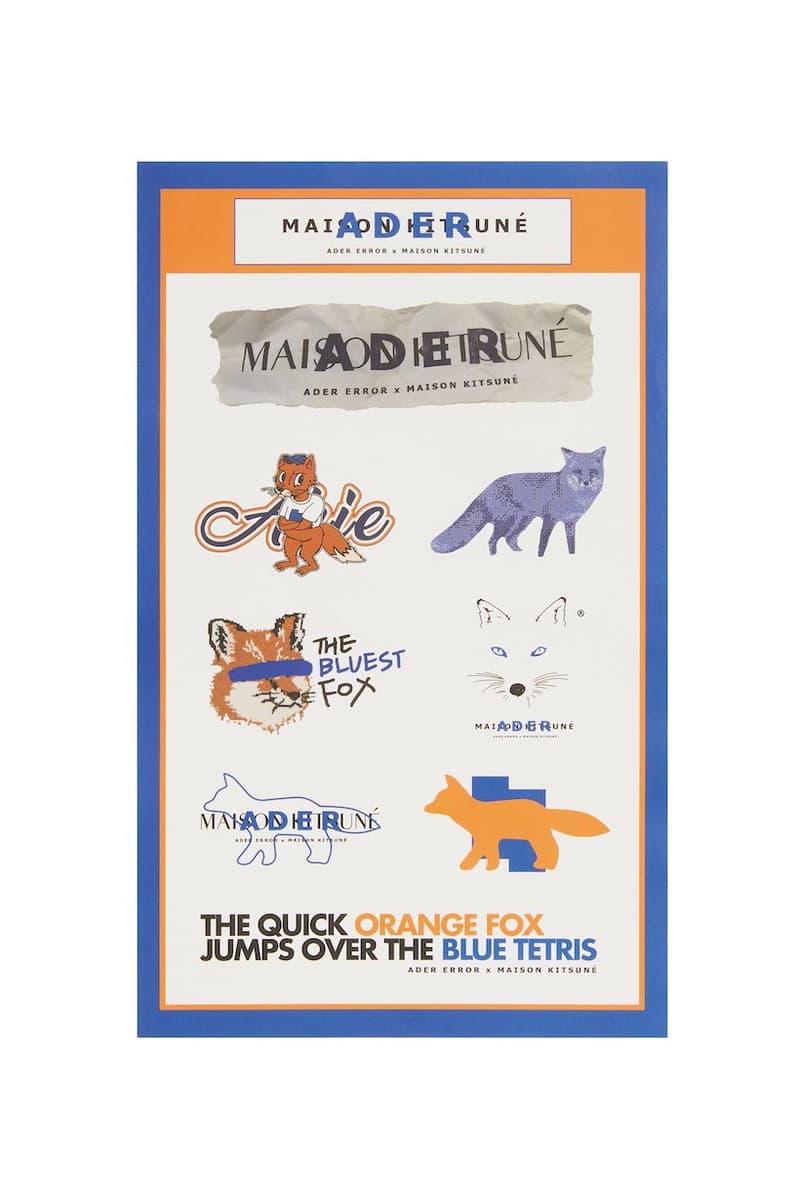 ADER x Maison Kitsuné artifacts price piece all products taiwan blue fox