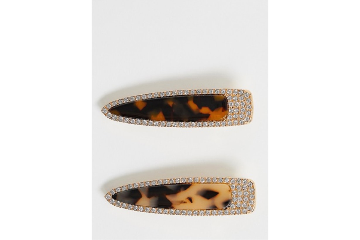 Asos tortoiseshell and diamante Clips