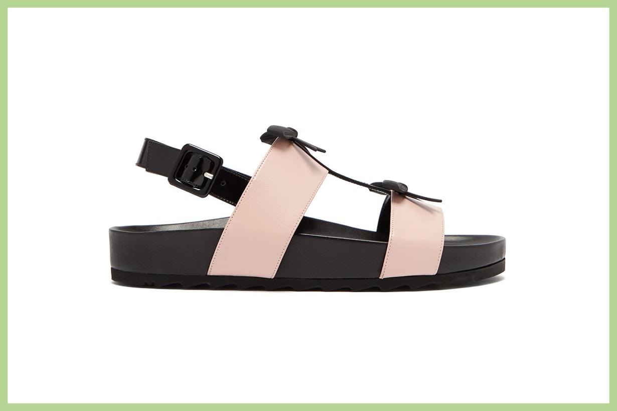 Berkley Bow Leather Slingback Sandals