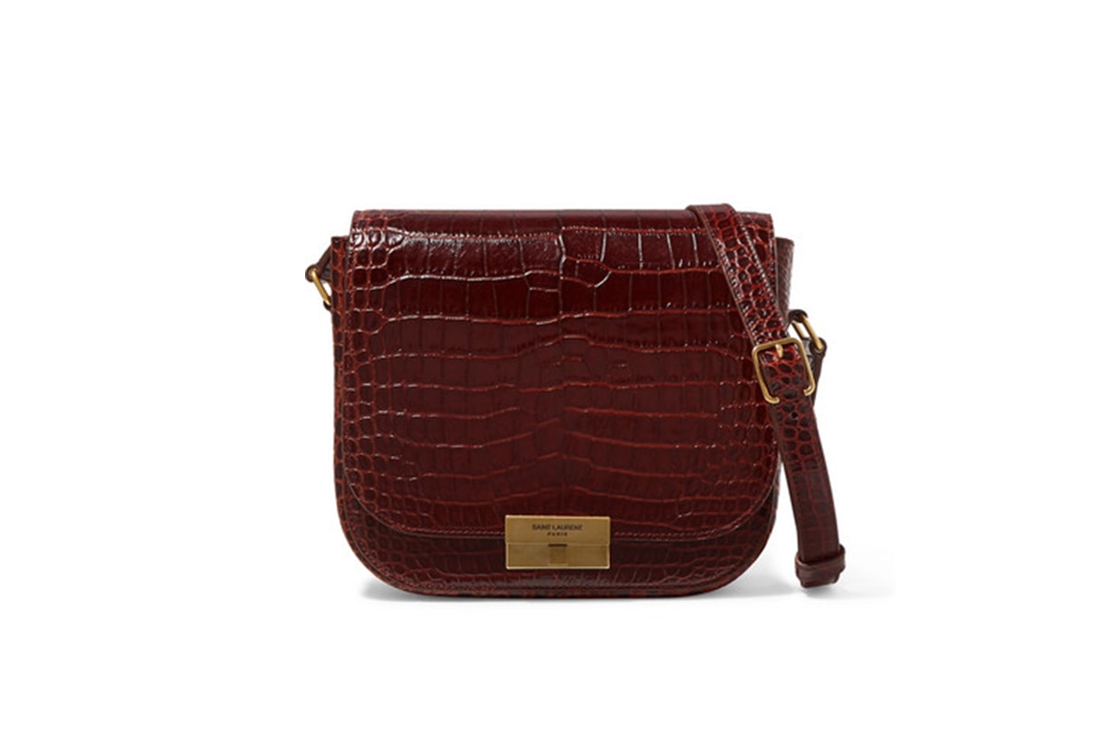 Betty Croc-Effect Leather Shoulder Bag